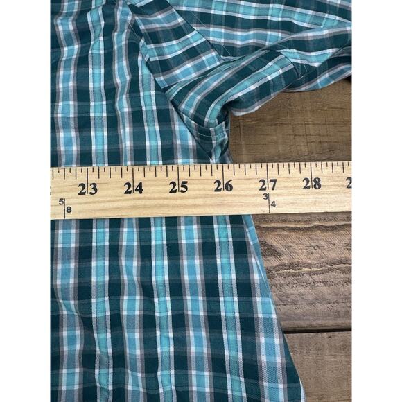 Duluth Trading Wrinkle Fighter Men's Shirt Size 2XL Green Plaid Pocket - Picture 4 of 6